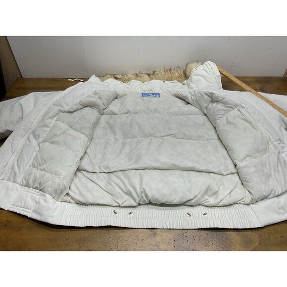 Vintage Obermeyer Sport Puffer Down Ski Parka Jacket White Fur Collar Size 8 - Picture 9 of 16